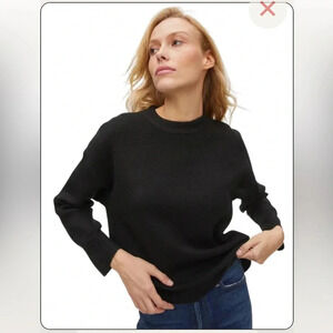 NWT Michael Stars black Maddie pullover sweater sz lg